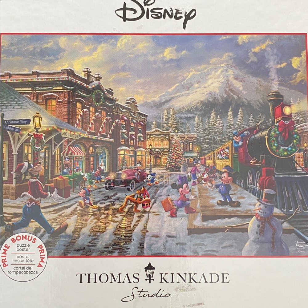 Disney Thomas Kinkade Festive Winter Christmas puzzle - Picture 3 of 3